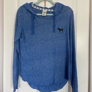 PINK Victoria's Secret Heathered Blue Hoodie